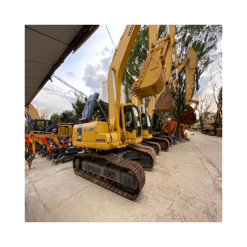ব্যবহৃত কমাতু pc200-7 pc200-7 ক্রলার এক্সক্যাভেটর 20 টন এক্সক্যাভেটর স্টক বিক্রয়ের জন্য