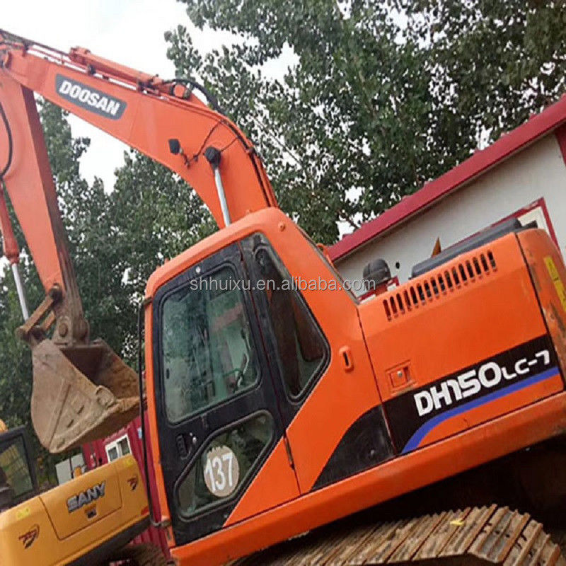 ব্যবহৃত হাইড্রোলিক ক্রলার খনন মেশিন Doosan DH150/দ্বিতীয় হাতের গুণমান DOOSAN DH150 কম দামের সাথে বিক্রি