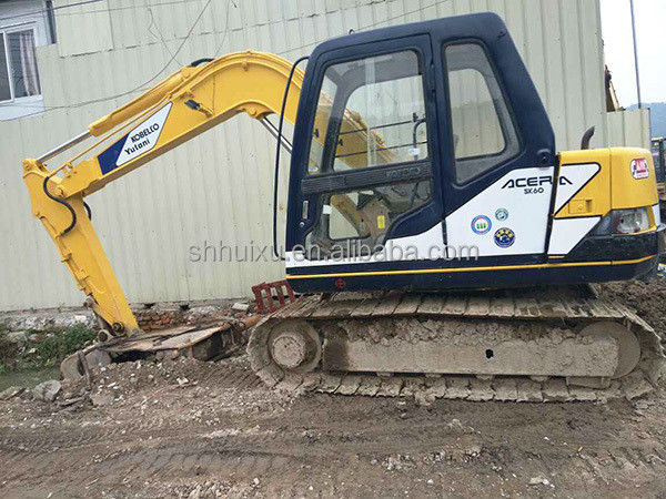 ব্যবহৃত হাইড্রোলিক ক্রলার খননকারী Kobelco60-3, মিনি দ্বিতীয় হাত উচ্চ মানের খননকারী KOBELCO60-3 সস্তা মূল্য