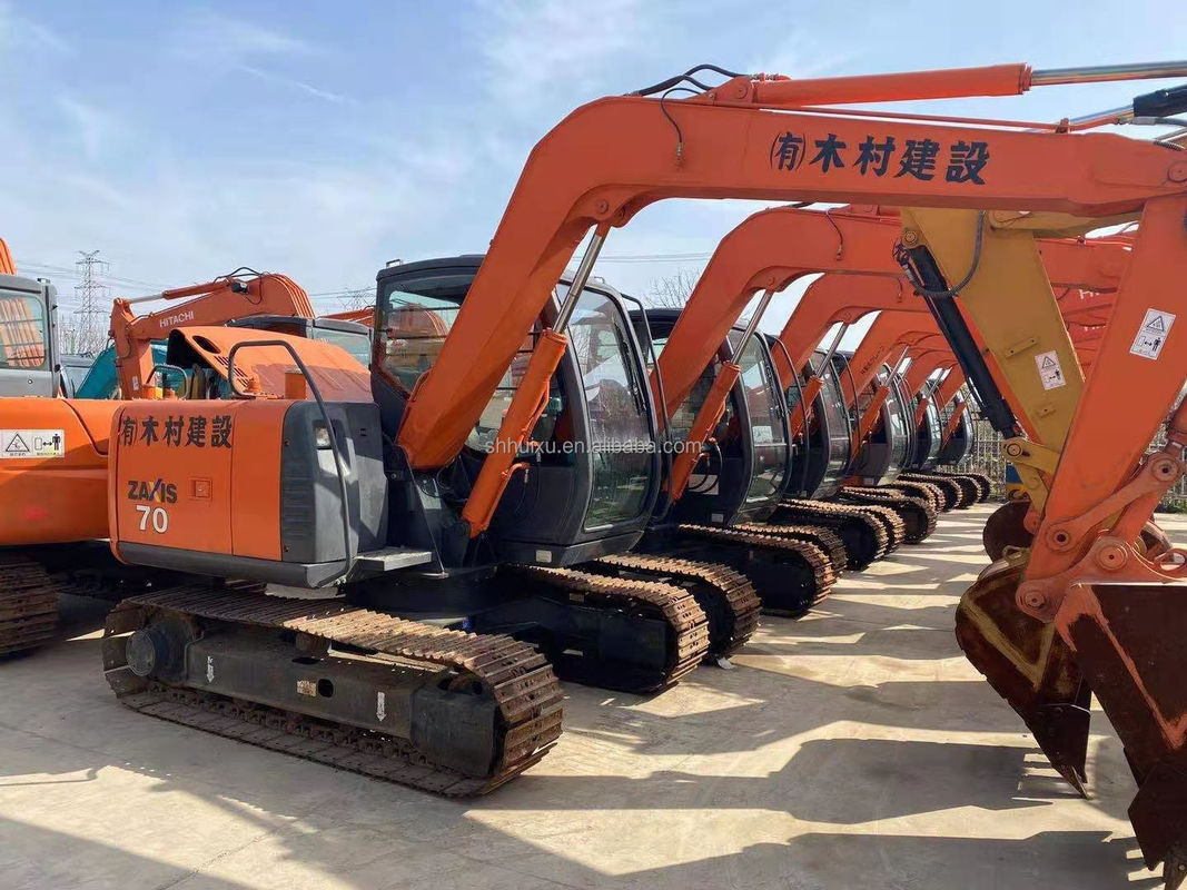হিটাচি স্টক ব্যবহৃত মিনি খননকারী জাপানি HITACHI 70 বিক্রয়ের জন্য/দ্বিতীয় হাত ছোট ক্রলার খননকারী ভাল অবস্থায় HITACHI 70