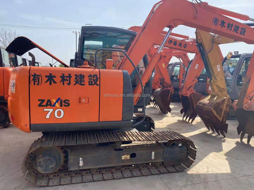 হিটাচি স্টক ব্যবহৃত মিনি খননকারী জাপানি HITACHI 70 বিক্রয়ের জন্য/দ্বিতীয় হাত ছোট ক্রলার খননকারী ভাল অবস্থায় HITACHI 70
