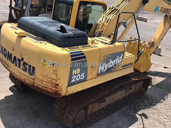 Komatsu ব্যবহৃত Komatsu PC205 ক্রলার খননকারী ভাল মানের বিক্রয়ের জন্য দ্বিতীয় হাত খননকারী মেশিন Komatsu খননকারী