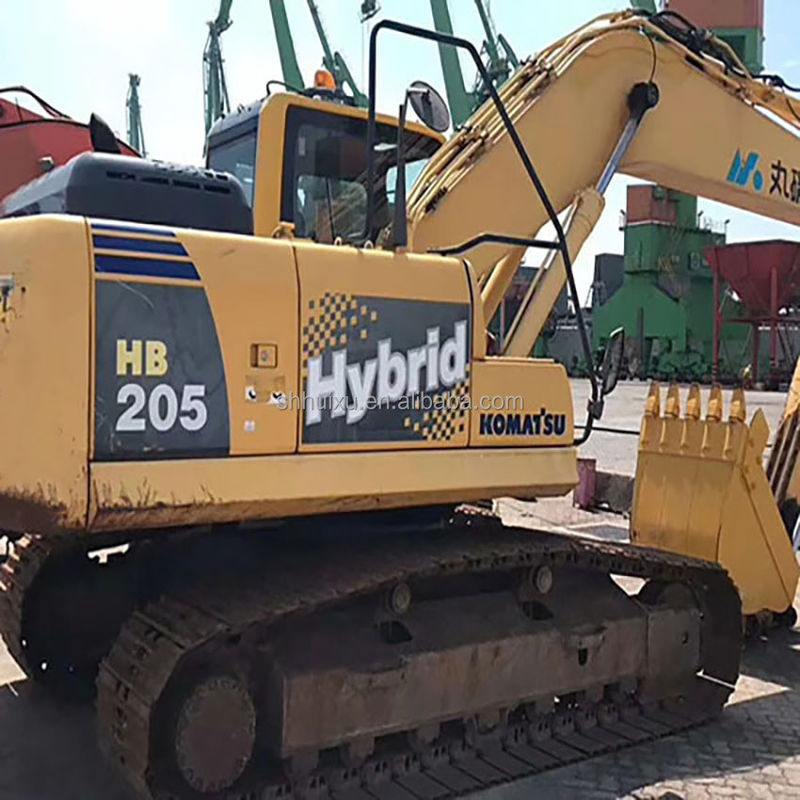 Komatsu ব্যবহৃত Komatsu PC205 ক্রলার খননকারী ভাল মানের বিক্রয়ের জন্য দ্বিতীয় হাত খননকারী মেশিন Komatsu খননকারী