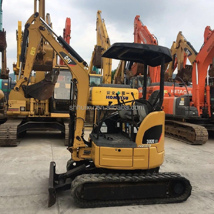 ভাল মানের সেকেন্ড হ্যান্ড ছোট ক্রলার খননকারী CAT302 ব্যবহৃত হাইড্রোলিক মিনি খননকারী গর্ত মেশিন গর্ত স্টক মধ্যে
