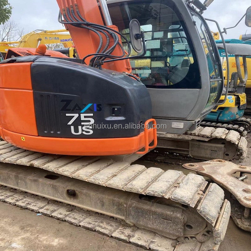 হিটাচি গরম বিক্রয় ব্যবহৃত হিটাচি ex75ur খননকারী/দ্বিতীয় হাত ছোট ক্রলার খননকারী ভাল অবস্থায় হিটাচি 75