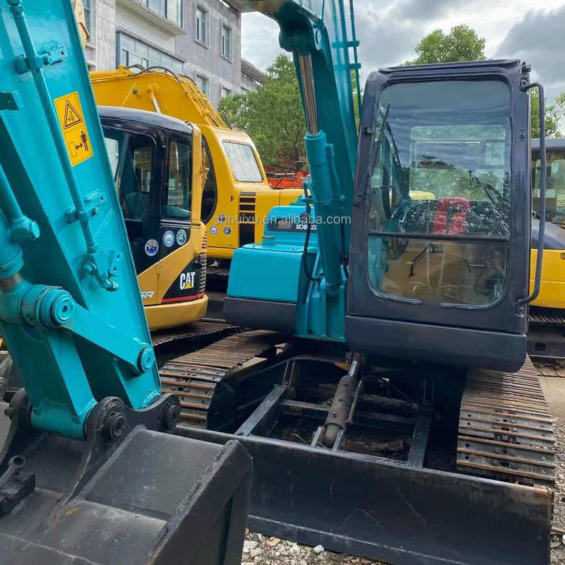 মাইক্রো মিনি খননকারী Kobelco 75 সেকেন্ড হ্যান্ড ছোট খননকারী ব্যবহৃত যন্ত্রপাতি 7.5 টন খননকারী মার্কিন চীন বাগান খননকারী