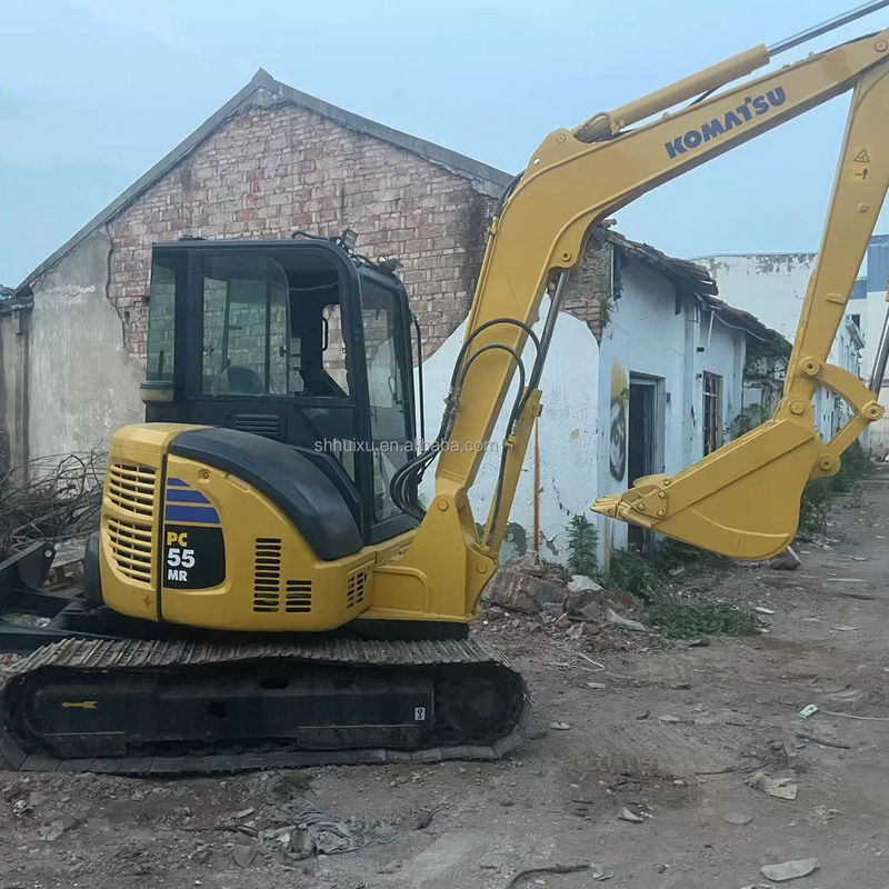 উচ্চমানের KOMATSU PC55MR সেকেন্ড হ্যান্ড হাইড্রোলিক ক্রলার এক্সক্যাভারেটর জাপান উৎপত্তি/ব্যবহৃত মিনি এক্সক্যাভারেটর KOMATSU PC55MR সস্তা দাম