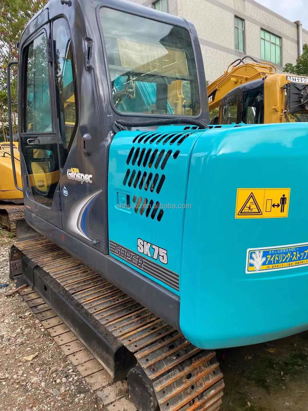 মাঝারি আকারের এক্সক্যাভেটর ব্যবহৃত Kobelco 75 কম কাজের ঘন্টা যন্ত্রপাতি মেরামতের কারখানা
