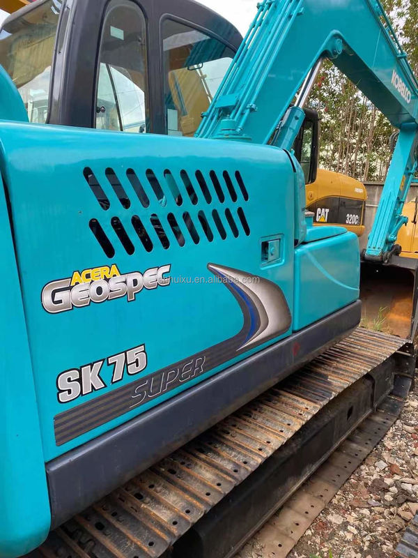 মাঝারি আকারের এক্সক্যাভেটর ব্যবহৃত Kobelco 75 কম কাজের ঘন্টা যন্ত্রপাতি মেরামতের কারখানা