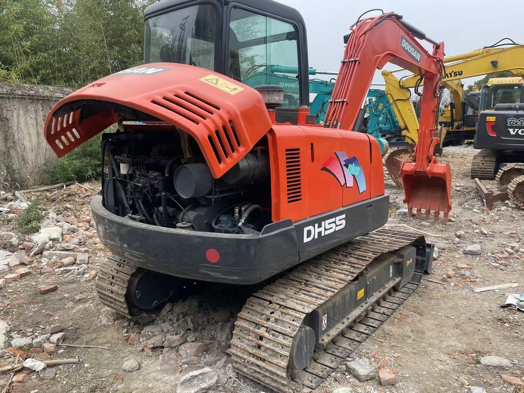 মিনি ব্যবহৃত ক্রলার খনন মেশিন Doosan dx55/সেকেন্ড হাত উচ্চ মানের excavator Doosan dx55