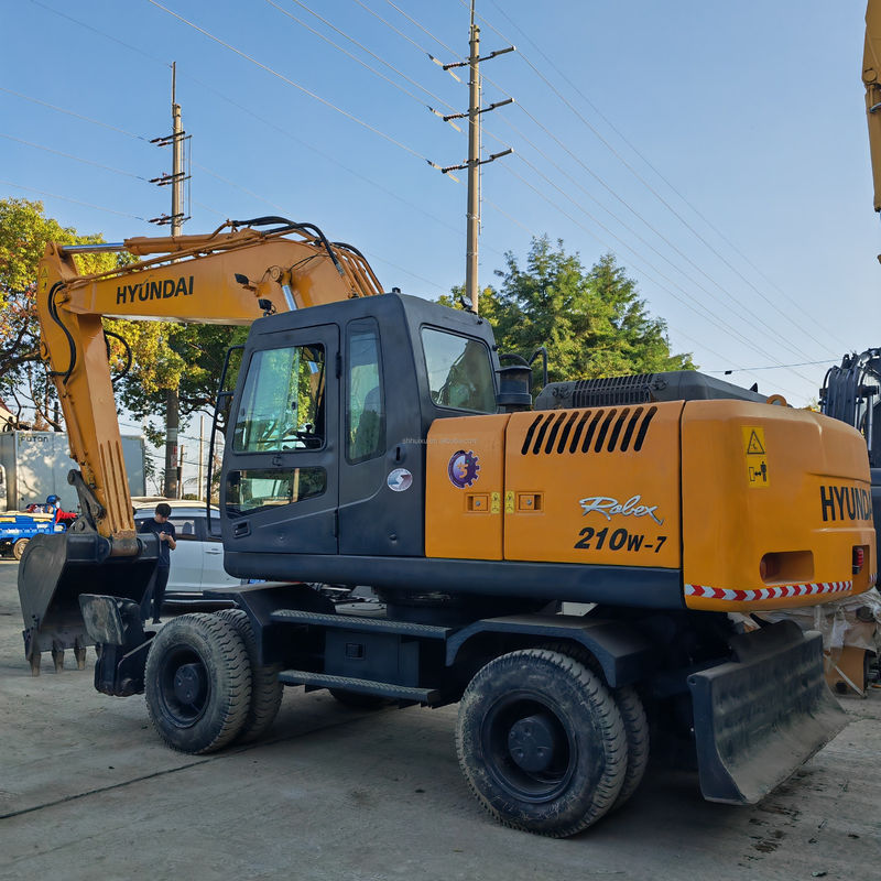 21 টন চাকা excavator ব্যবহৃত Hyundai বিক্রয়ের উপর স্টক নতুন আগমন ব্যবহৃত Hyundai 210 excavator বিক্রয়ের উপর