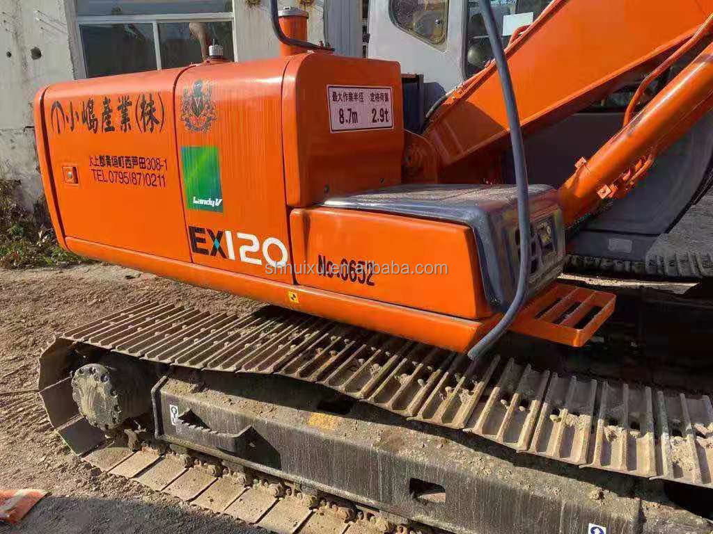 হিটাচি স্টক সেরা বিক্রয় হিটাচি EX120 সেকেন্ড হ্যান্ড হাইড্রোলিক ক্রলার খননকারী/ব্যবহৃত খননকারী মেশিন হিটাচি EX120 সস্তা দাম
