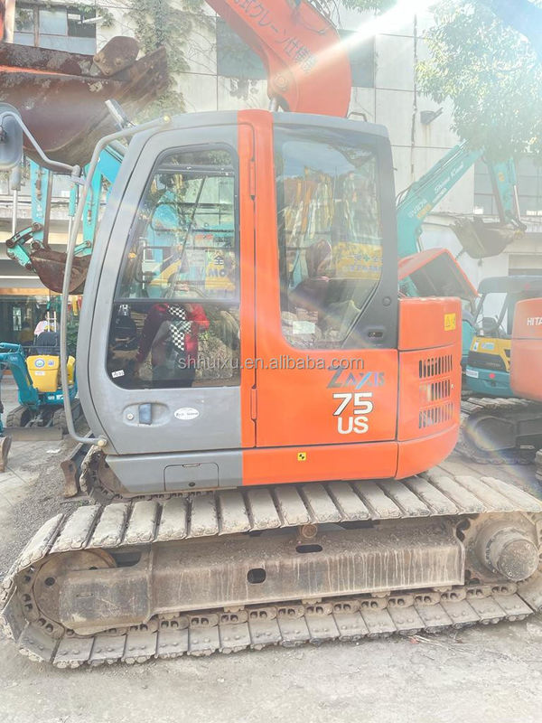 হিটাচি স্টক জাপান উৎপত্তি হিটাচি ZX75 সেকেন্ড হ্যান্ড হাইড্রোলিক ক্রলার খননকারী/ব্যবহৃত মিনি খননকারী হিটাচি ZX75 ভাল মানের সস্তা দাম