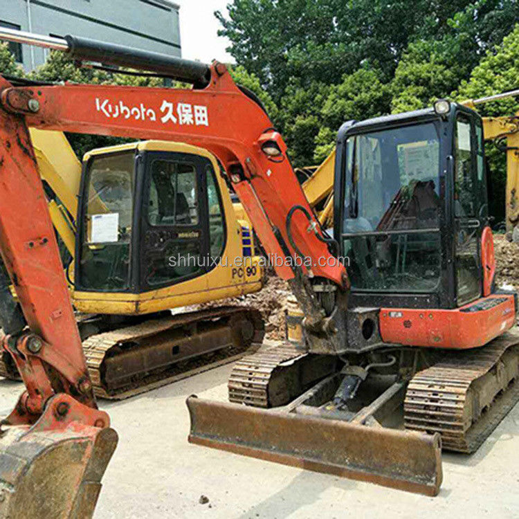 ব্যবহৃত মিনি খননকারী Kubota55 জাপান উৎপত্তি সস্তা দাম/দ্বিতীয় হাত হাইড্রোলিক ক্রলার Excavator Kubota55 উচ্চ মানের