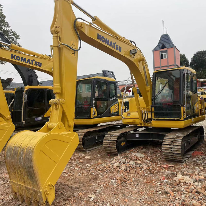 হাতের ব্যবহৃত জমি খননকারী Komatsu PC130 ব্যবহৃত যন্ত্রপাতি 13 টন হাতের ব্যবহৃত পোস্ট গর্ত খননকারী বিক্রয়ের জন্য দ্বিতীয় হাত খননকারী