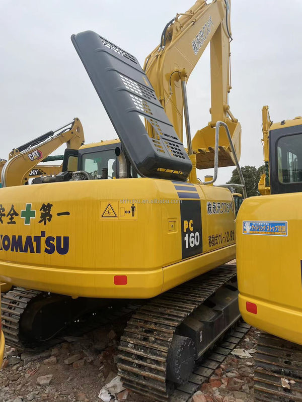 হস্ত ব্যবহৃত জমিন খননকারী Komatsu PC160 ব্যবহৃত যন্ত্রপাতি 16 টন হস্ত ব্যবহৃত পোস্ট গর্ত খননকারী বিক্রয়ের জন্য দ্বিতীয় হাত খননকারী