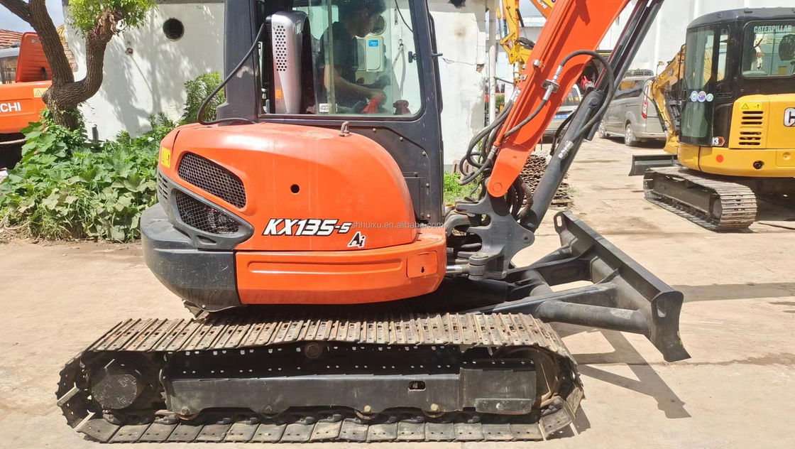 ব্যবহৃত মিনি এক্সক্যাভেটর কুবোটা Kx135-5 খননকারী ব্যবহৃত ছোট যন্ত্রপাতি খননকারী ব্যবহৃত দ্বিতীয় হাত খননকারী বিক্রয়ের জন্য