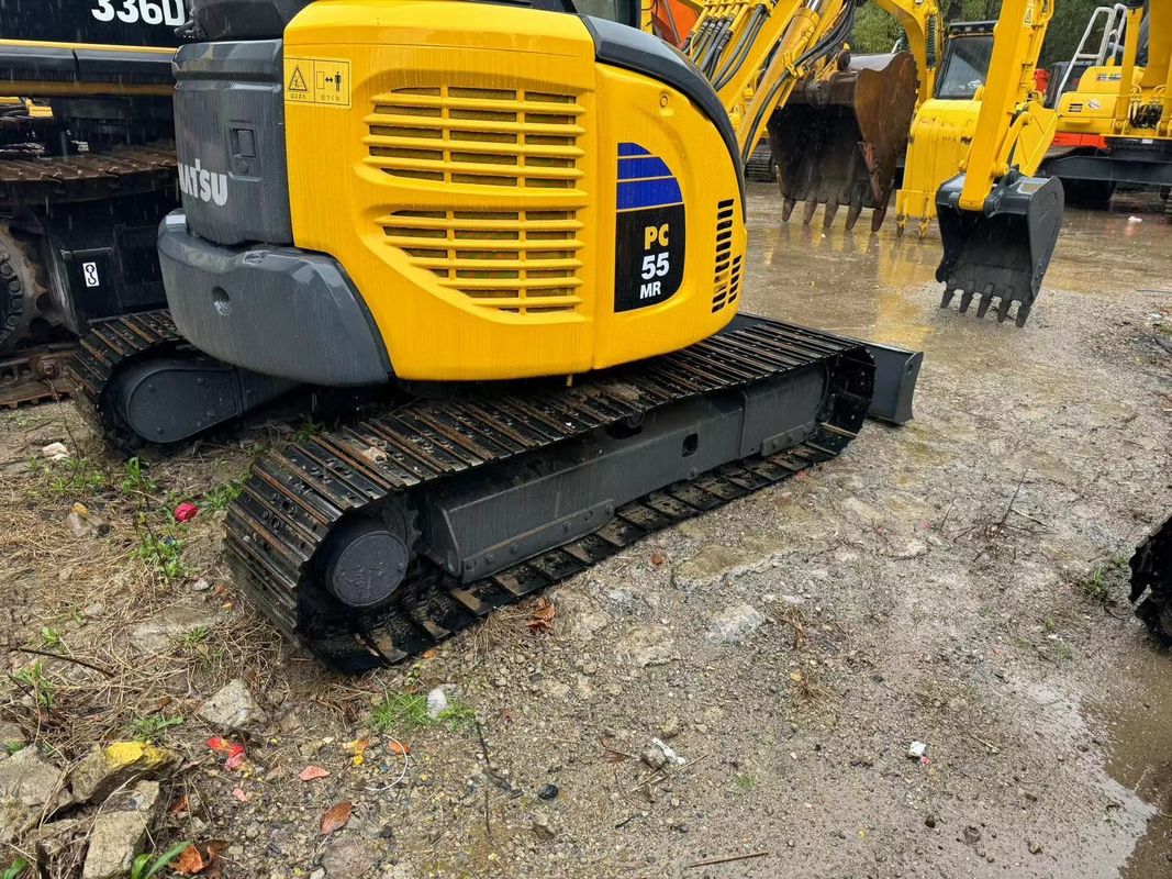 ব্যবহৃত ছোট খননকারী Komatsu PC55MR ব্যবহৃত মিনি খননকারী Komatsu 5T যন্ত্রপাতি গৃহস্থালি যন্ত্রপাতি পরিষ্কার চ্যানেল