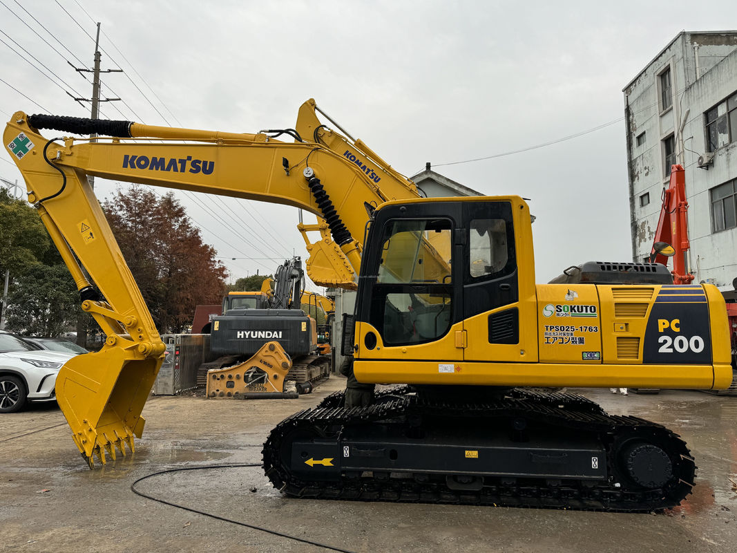 20 টন মূল রঙ ব্যবহৃত খননকারী ব্যবহৃত Komatsu PC200 নির্মাণ খননকারী