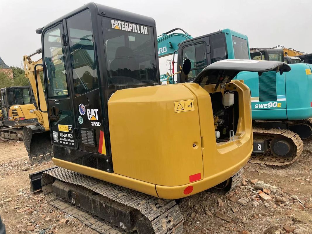 5.5 টন ব্যবহৃত খননকারী MINI CARALER CAT305.5E স্টক সেকেন্ড হ্যান্ড CAT305.5E বিক্রয়ের জন্য