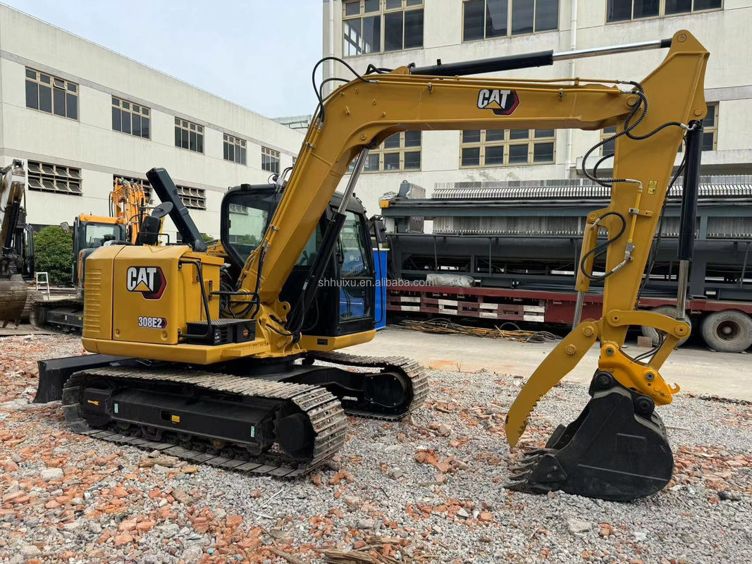 হলুদ রঙ উচ্চ ইঞ্জিন শক্তি ব্যবহৃত cat308e excavator ব্যবহৃত cat সেকেন্ড হ্যান্ড cat308e