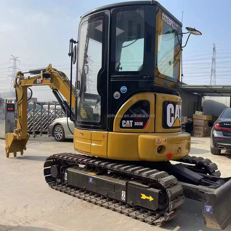 হলুদ রঙের মিনি ব্যবহৃত খননকারী Cat303e বিক্রির জন্য